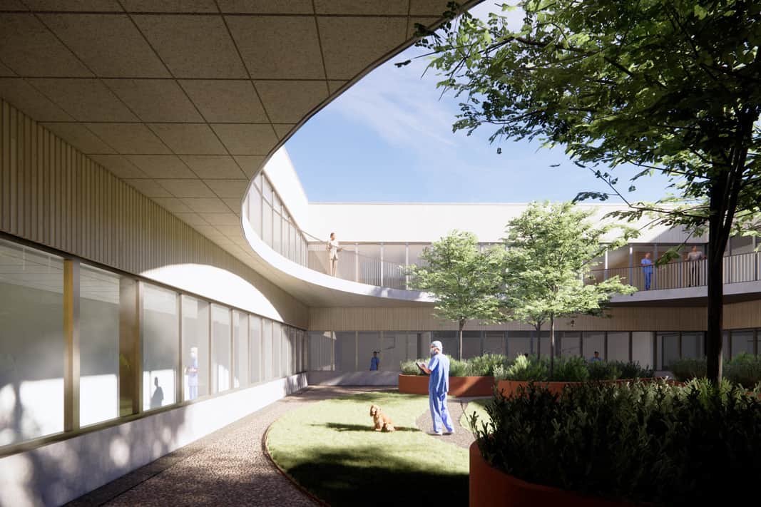 Visionsbild av innergården.