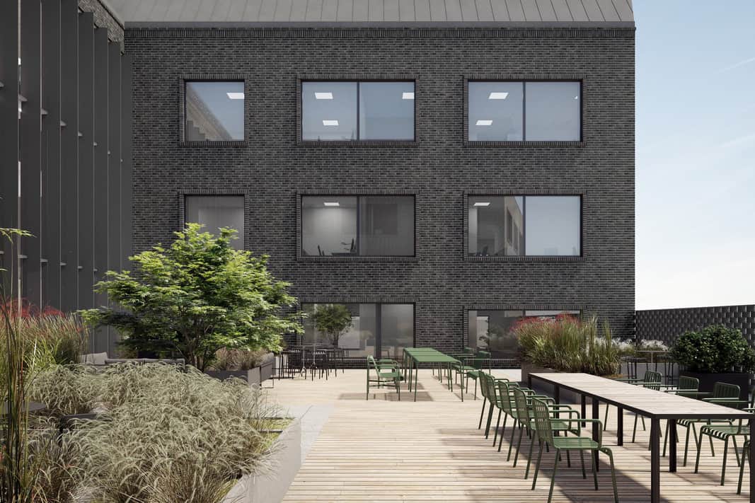 Visionsbild av exteriör.