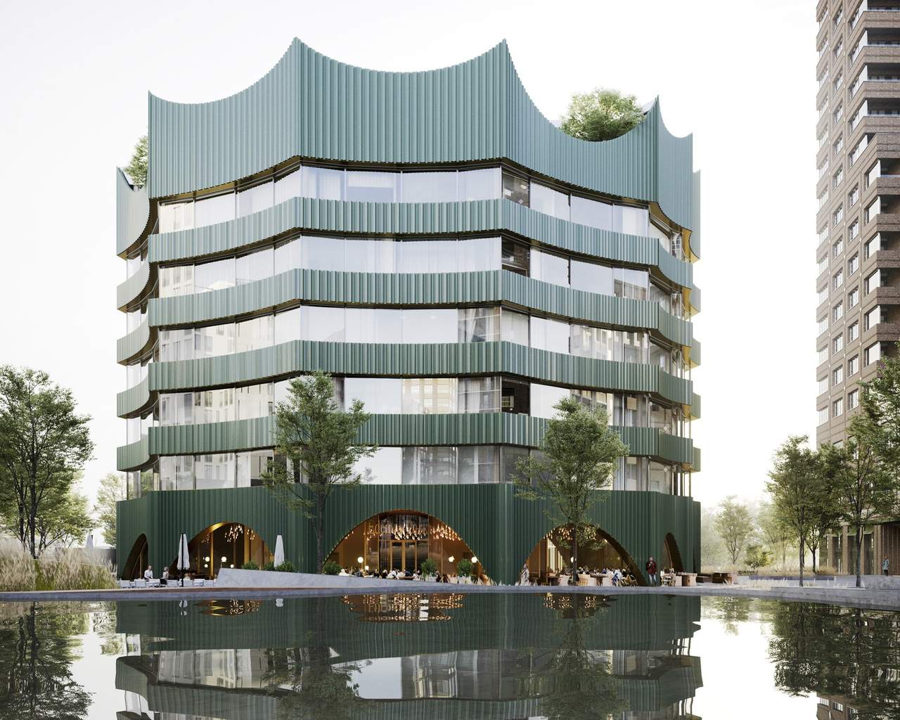 Visionsbild av fastigheten.