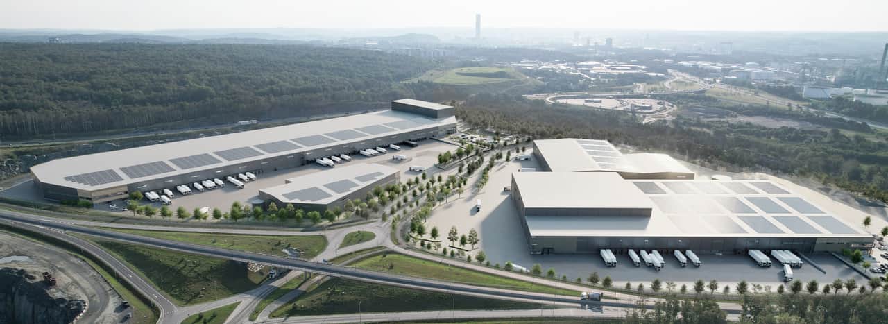 Vy över hamnområdet.