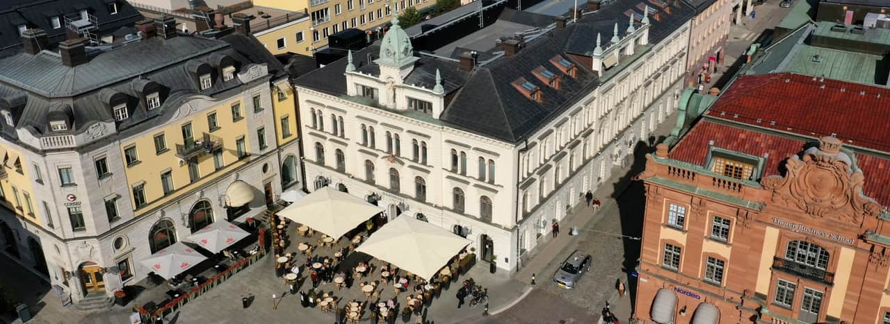 Vy över centrala Uppsala.