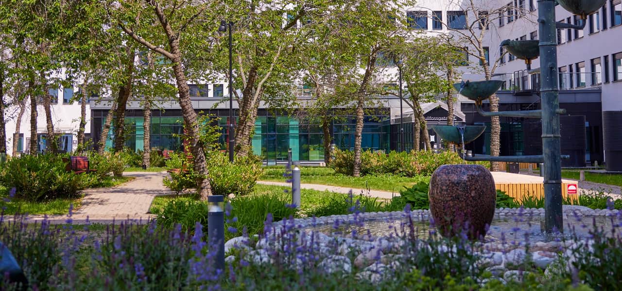 Innergård vid projektet a:place, Stockholm