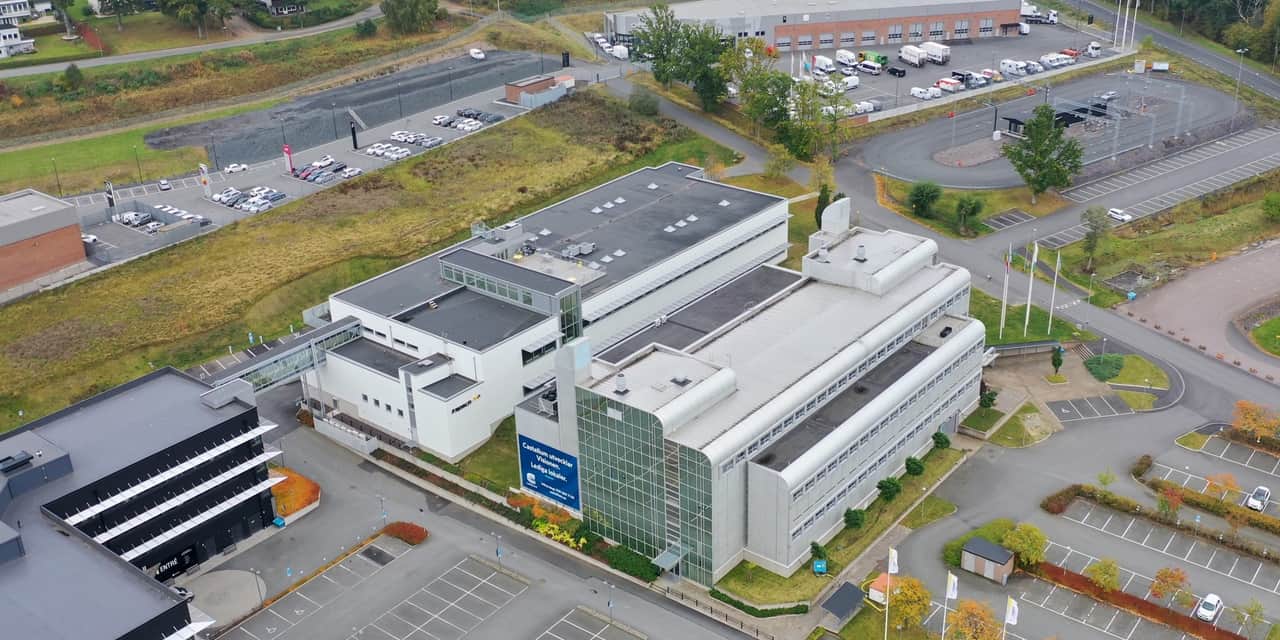 Vy över fastigheterna.