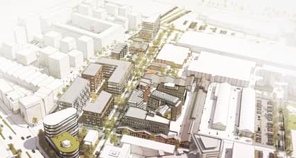 En skiss över området Kopparlunden