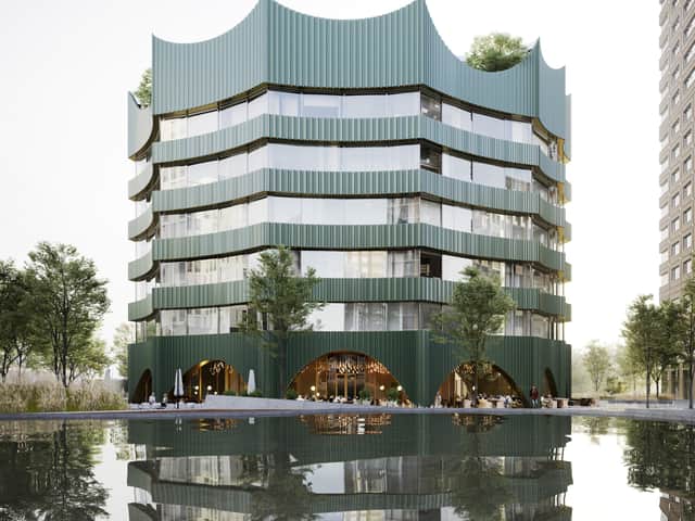 Visionsbild av fastigheten.