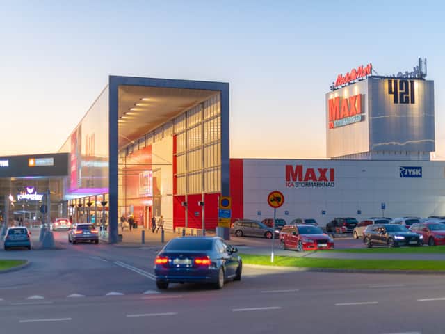 Vy över köpcentrum 421