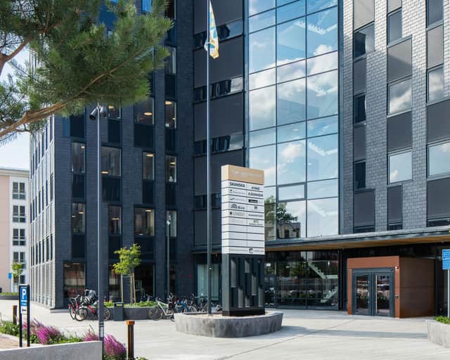 Fastighetens entré.