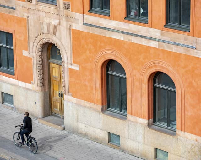 Exteriörbild av grannfastigheten på Torsgatan 20