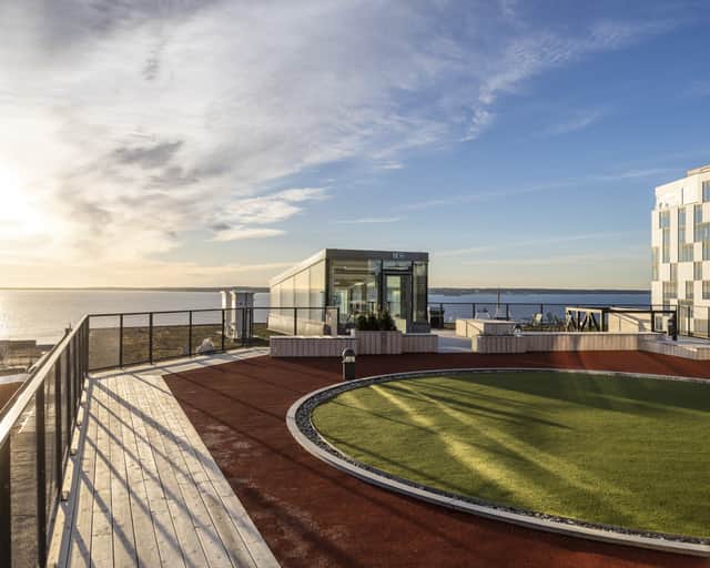 Visionsbild av takterrass.