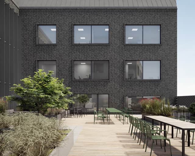 Visionsbild av exteriör.