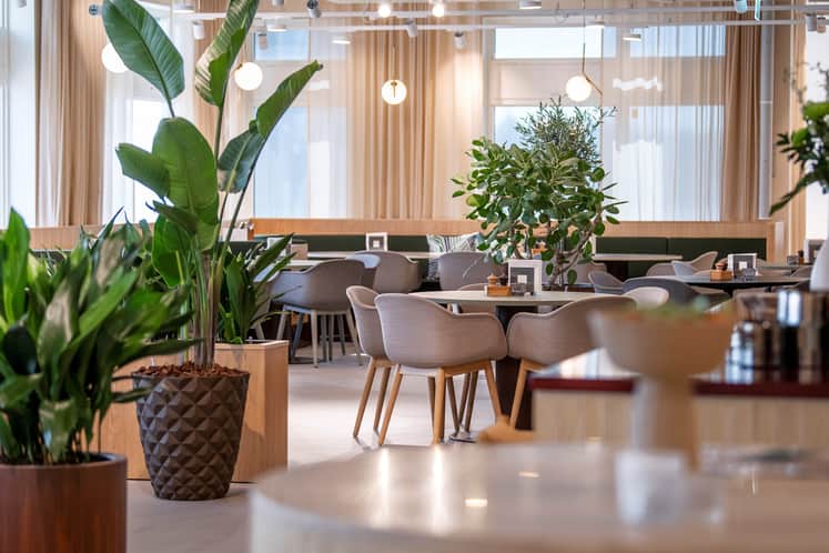 Interiörbild av matsal.