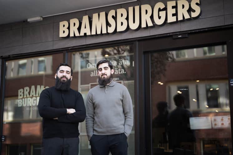 Grundarna till restaurangen Brams Burgers