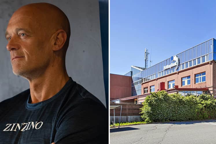 Bildkollage med fastigheten och Jakob Spijker.