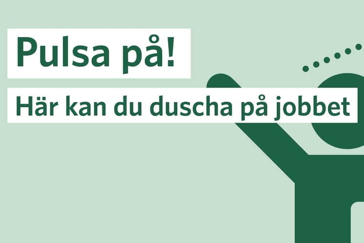 Illustration av person som duschar.