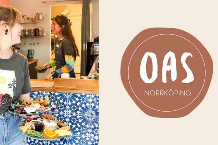 Personal på Oas vid bardisken.