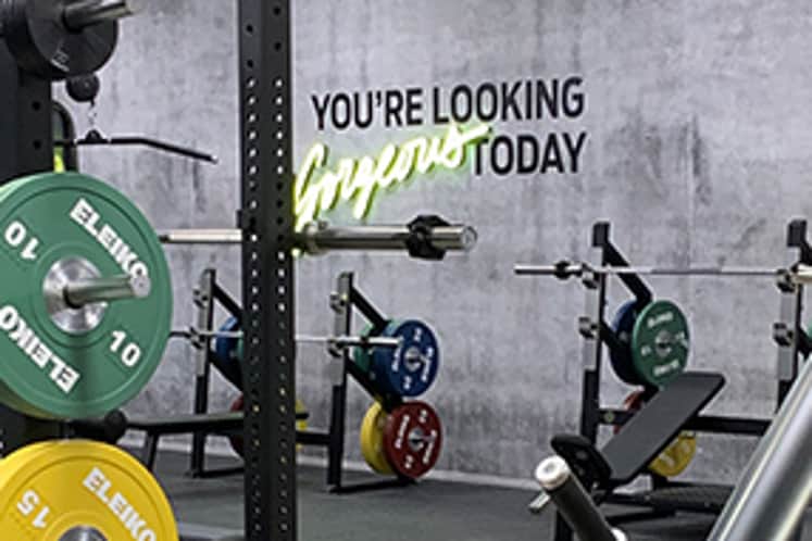 Interiörbild från gymmet.