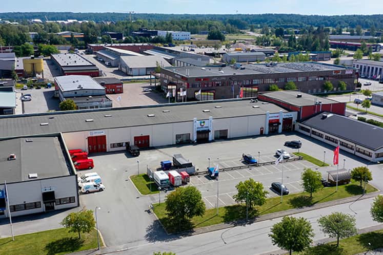 Drönarfoto över området.