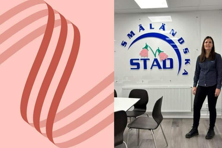 Johan Eklund tillsammans med Eva Gidhammar på Småländska Städ