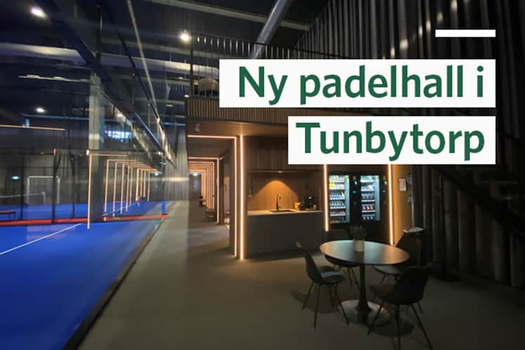 Interiörbild från padelhallen.