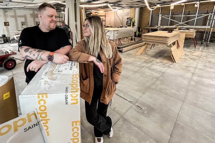 Hanna Läbom, marknadschef och Oscar Björnlod, butikschef