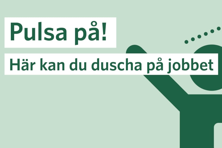 Illustration av person som duschar.